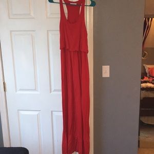 Coral maxi dress